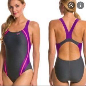 Speedo Powerflex Eco One Piece Swimsuit Size 10